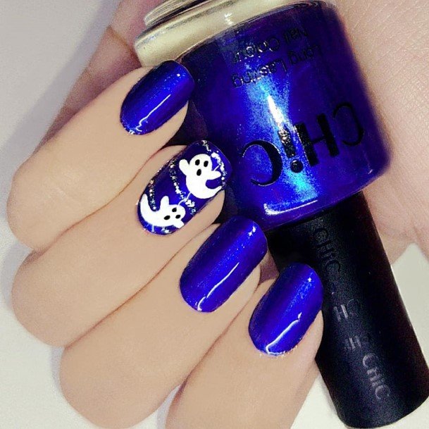 Girls Nails With Azure