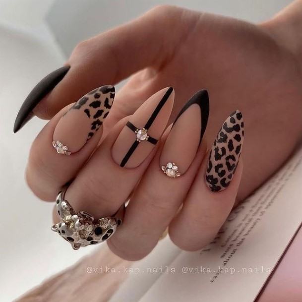 Girls Nails With Black Prom