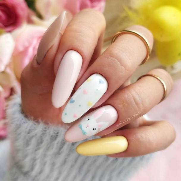 Girls Nails With Bright