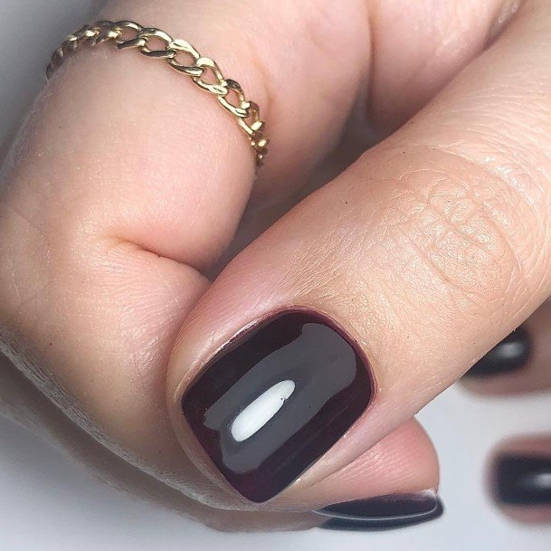 Girls Nails With Burgundy And Black