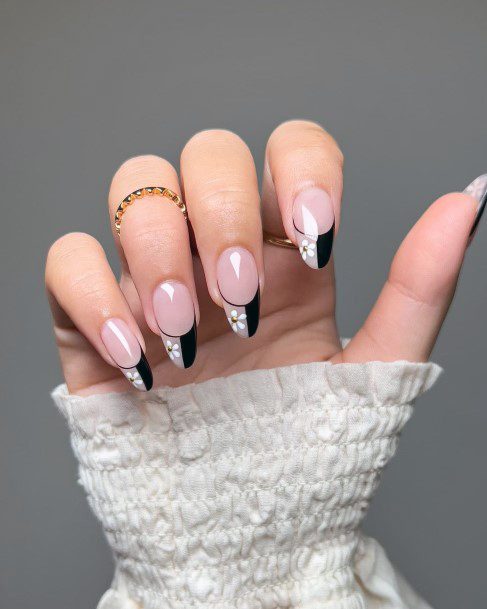 Girls Nails With Grey Dress