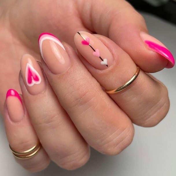 Girls Nails With Heart