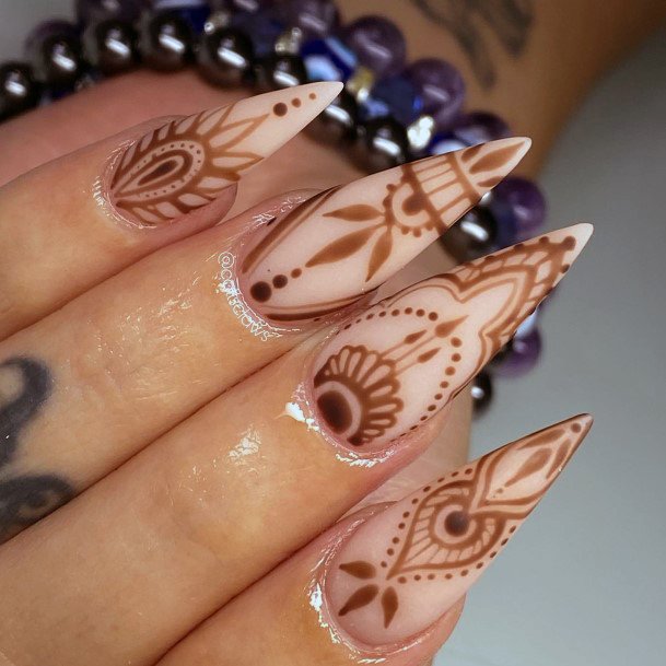 Girls Nails With Henna