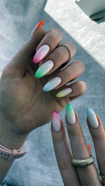 Girls Nails With Ombre Summer