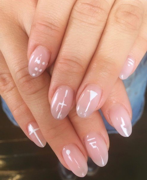 Girls Nails With Pale Pink