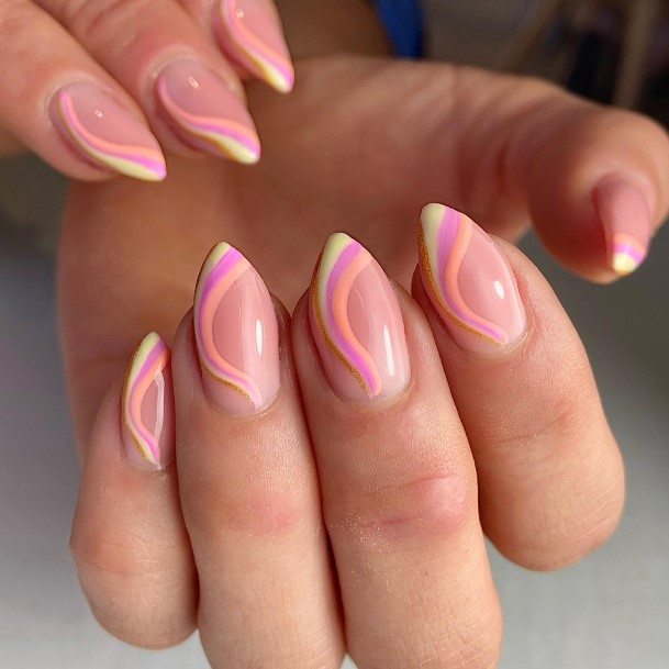 Girls Nails With Pastel