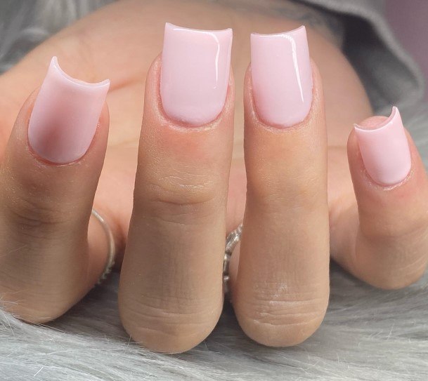 Girls Nails With Short Pink