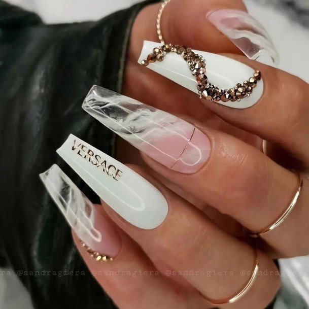 Girls Nails With Translucent