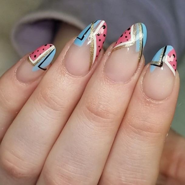 Girls Nails With Watermelon