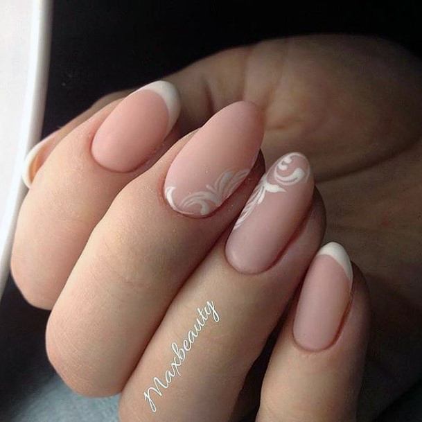 Girls Nails With White Prom