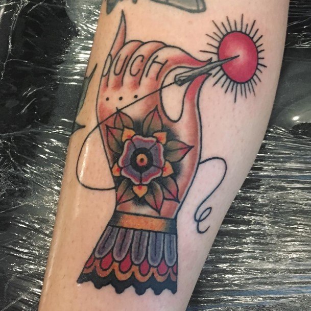 Girls Needle And Thread Tattoo Art