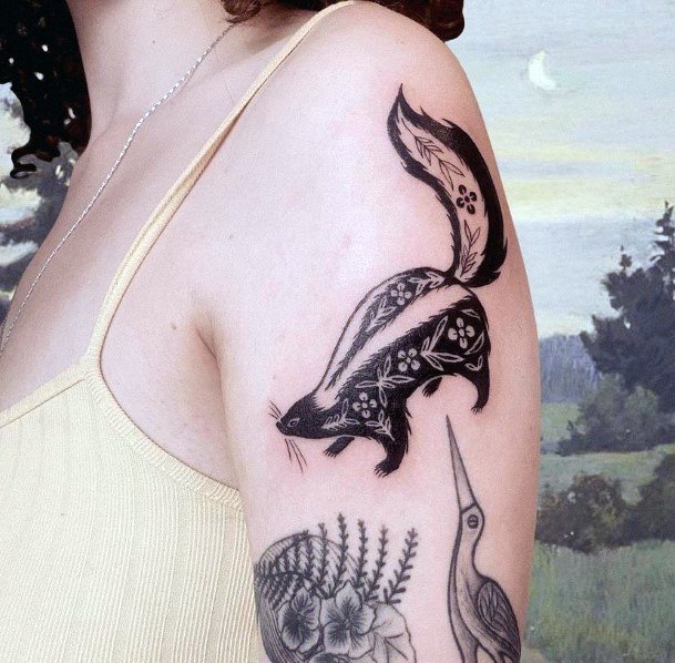 Girls Negative Space Tattoo Designs