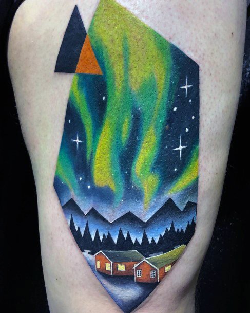 Girls Northern Lights Tattoo Designs