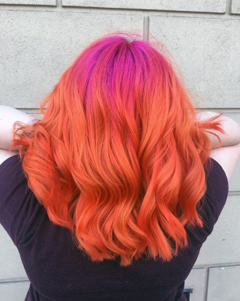 Girls Orange Ombre Hairstyles Ideas