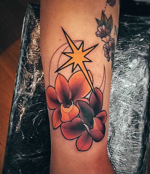 Girls Orchid Tattoo Ideas