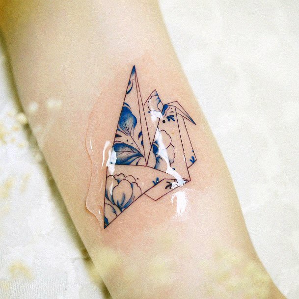 Girls Origami Tattoo Designs