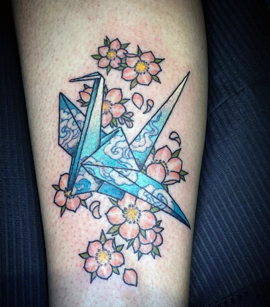 Girls Origami Tattoo Ideas