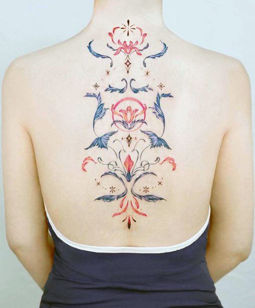 Girls Ornamental Tattoo Designs