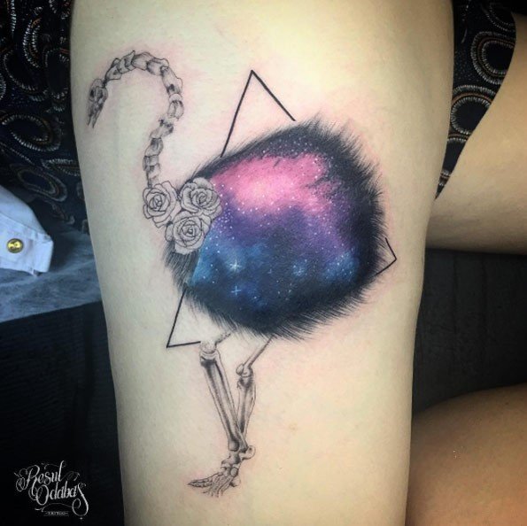 Girls Ostrich Tattoo Ideas