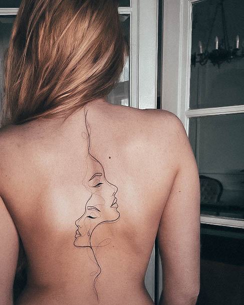 Girls Outline Tattoo Ideas
