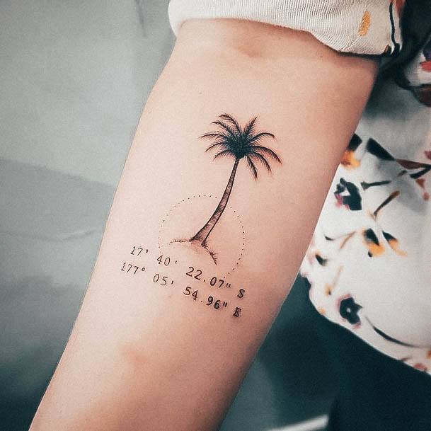 Girls Palm Tree Tattoo Ideas