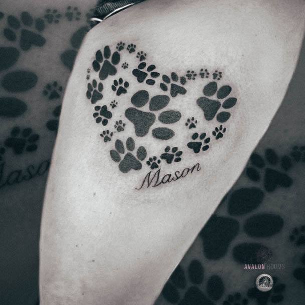 Girls Paw Print Tattoo Ideas