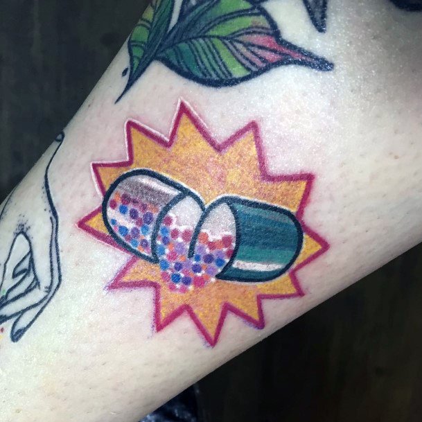 Girls Pill Tattoo Designs