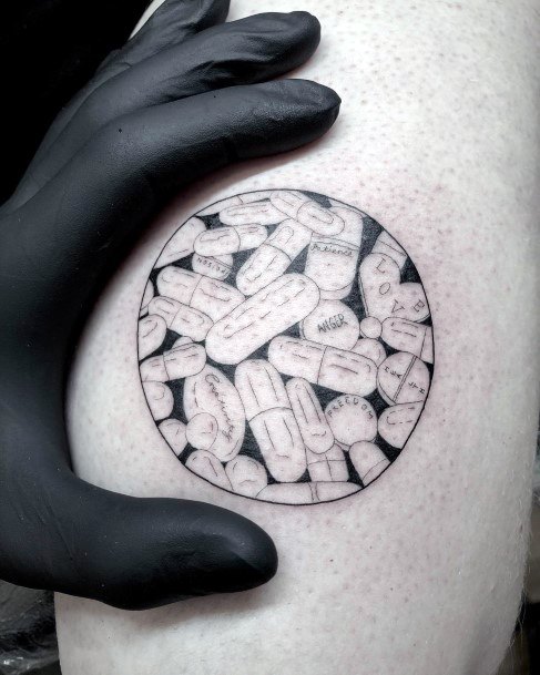 Girls Pill Tattoo Ideas
