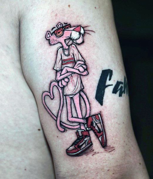 Girls Pink Panther Tattoo Ideas