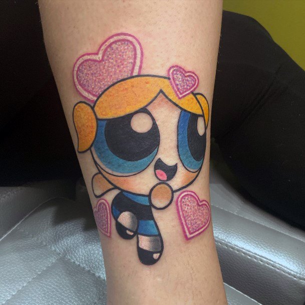 Girls Powerpuff Girls Bubbles Tattoo Ideas