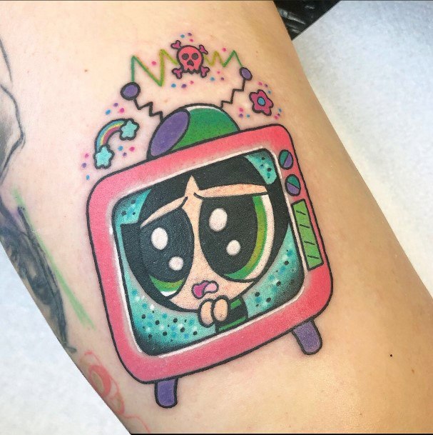 Girls Powerpuff Girls Buttercup Tattoo Ideas