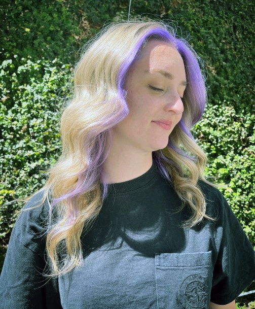 Girls Purple Hairstyles Art