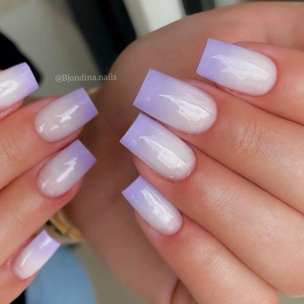 Girls Purple Ombre Nail Art Ideas