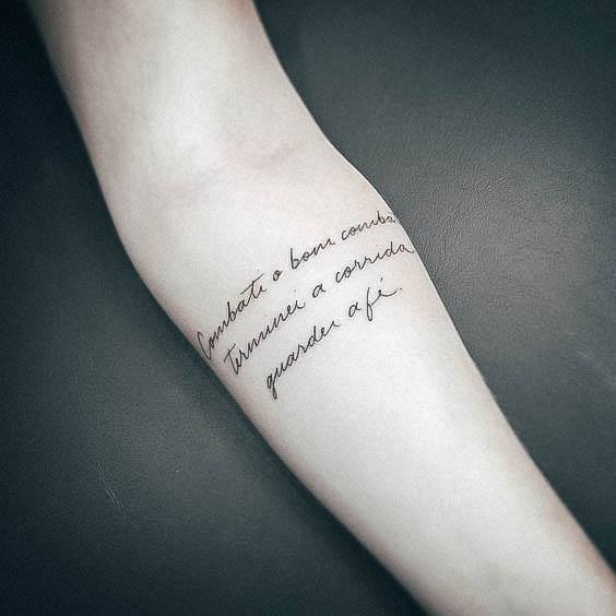 Girls Quote Tattoo Designs Inner Forearm Paragraph