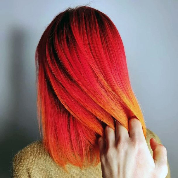 Girls Red Ombre Hairstyles Looks