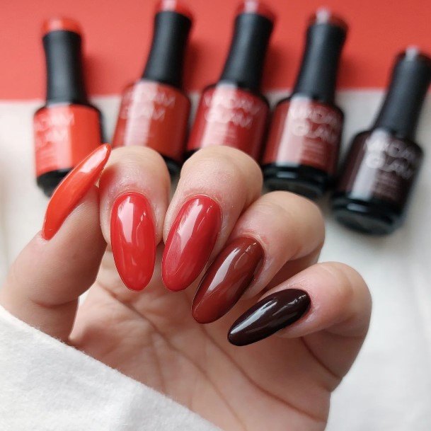 Girls Red Ombre Nail Art Ideas