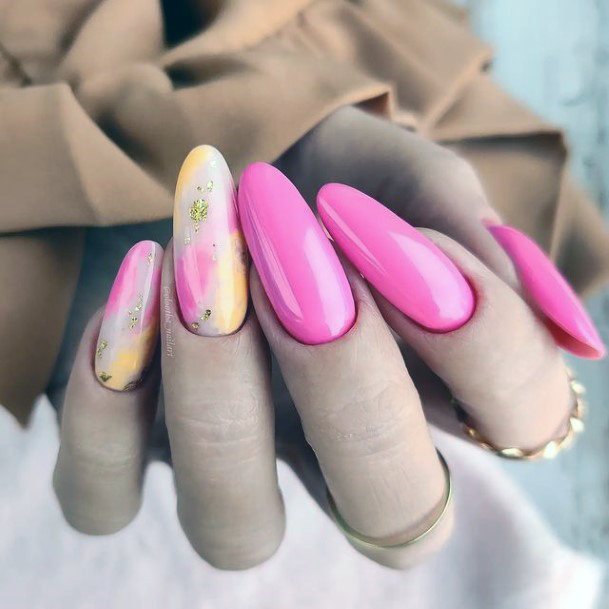 Girls Rose Pink Nail Art Ideas