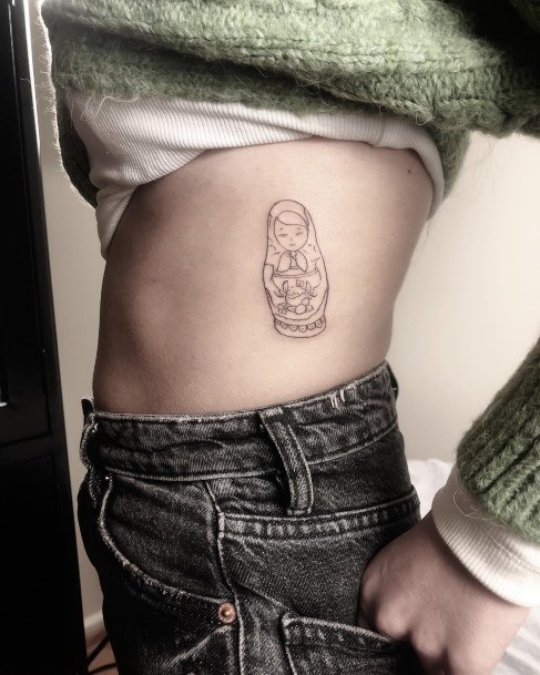 Girls Russian Nesting Doll Matryoshka Tattoo Designs