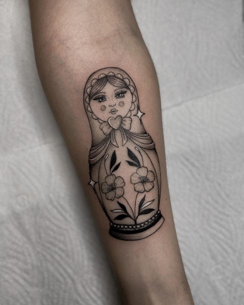 Girls Russian Nesting Doll Matryoshka Tattoo Ideas