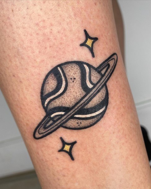 Girls Saturn Tattoo Ideas