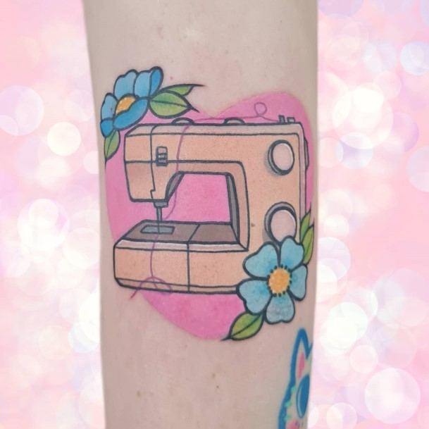 Girls Sewing Machine Tattoo Designs