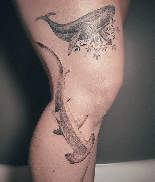 Girls Shark Tattoo Designs