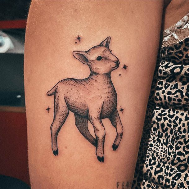 Girls Sheep Tattoo Designs