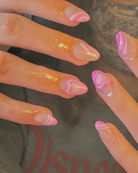 Girls Short Pink Nail Designs