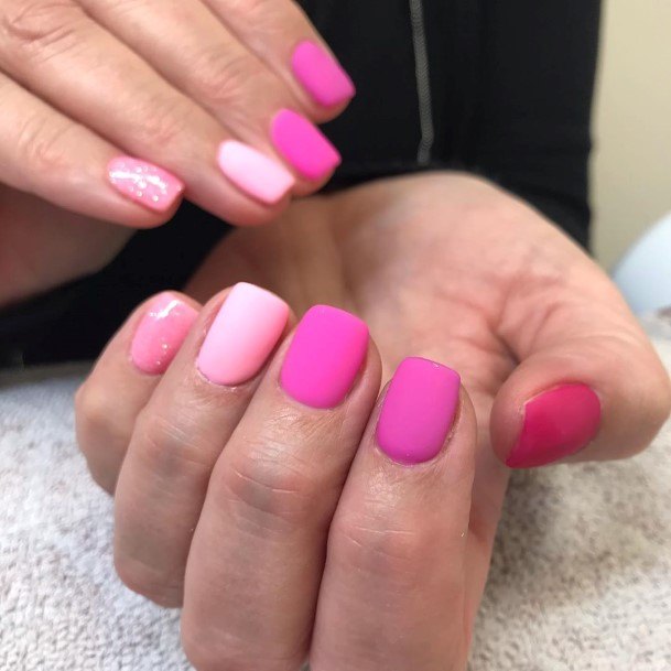 Girls Short Pink Nail Ideas