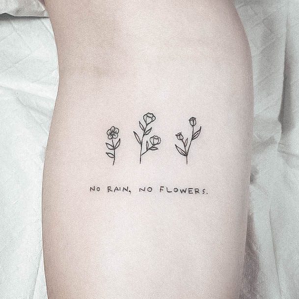 Girls Simple Flower Tattoo Designs