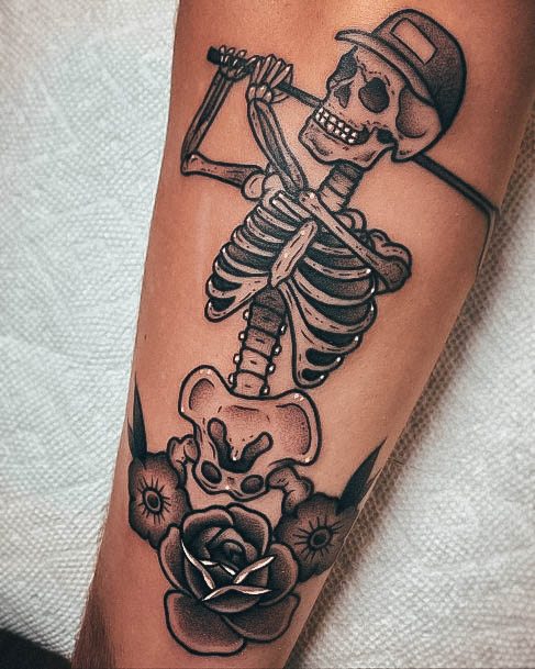 Girls Skeleton Tattoo Designs