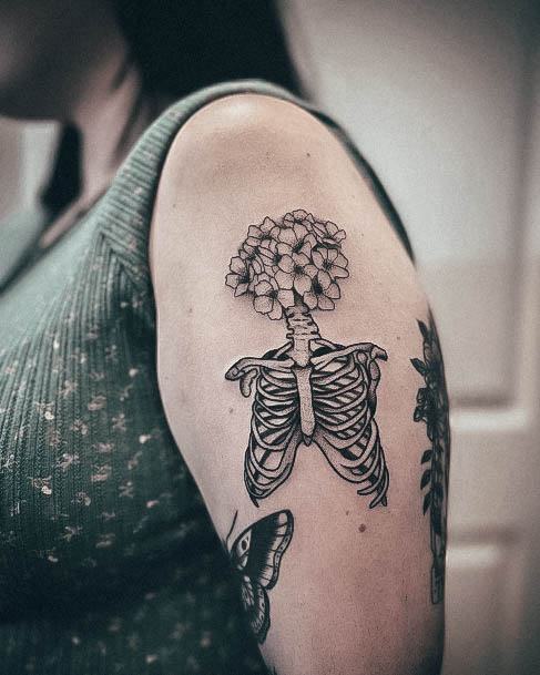 Girls Skeleton Tattoo Ideas