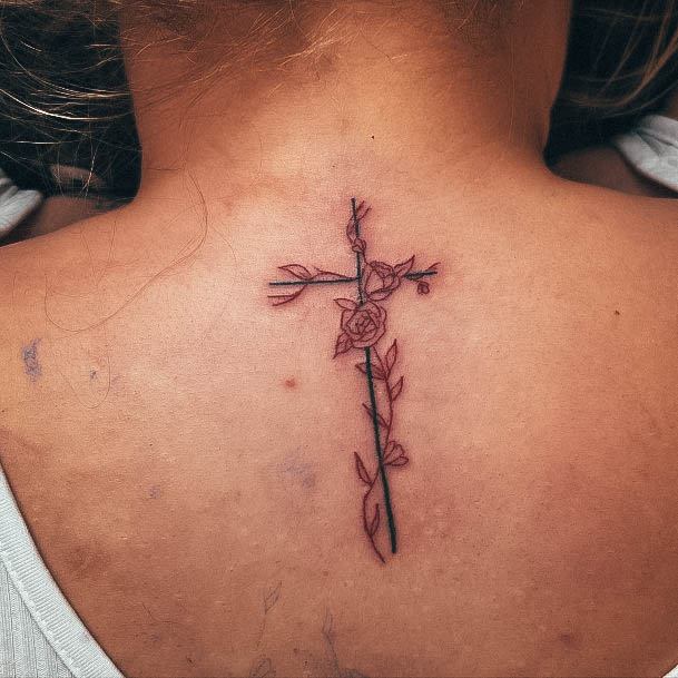 Girls Small Cross Tattoo Designs