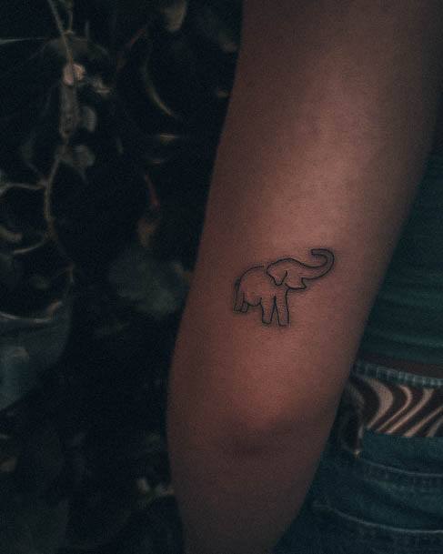 Girls Small Elephant Tattoo Designs